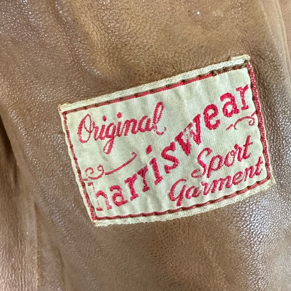 Vintage Brown Fringe Leather Jacket 50s Western Boho Harriswear Womens Medium - Picture 5 of 12